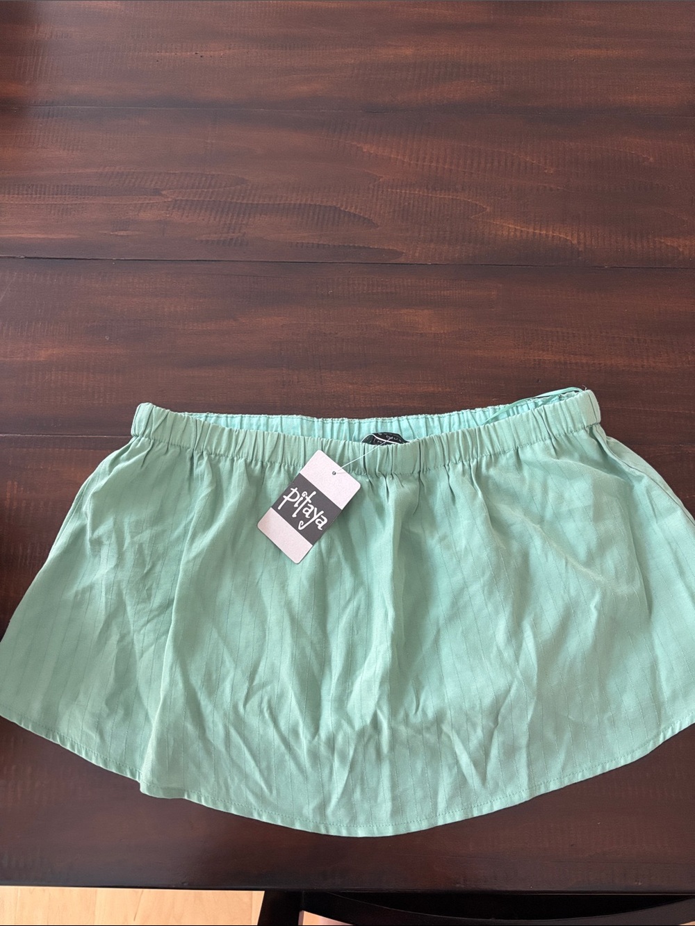 Pitaya Mint Green Elastic Waist Crop Top